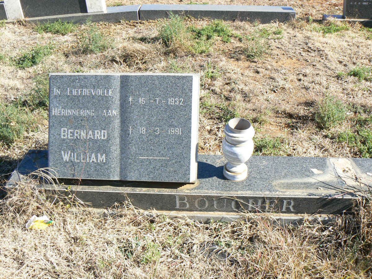 BOUCHER Bernard William 1932-1991