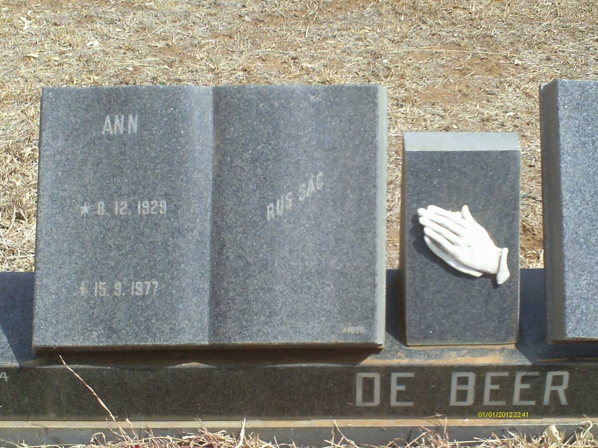 BEER Ann, de 1929-1977