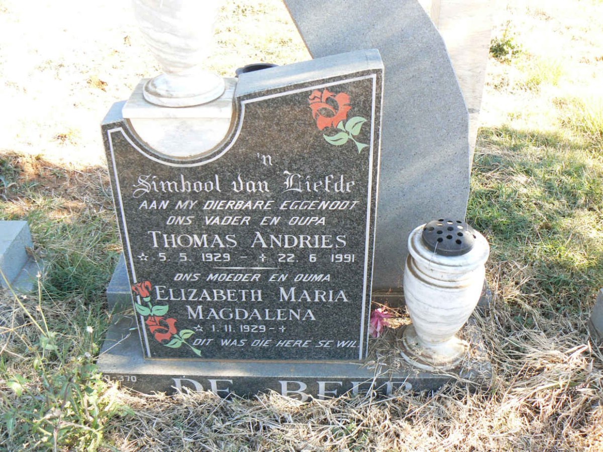 BEER Thomas Andries, de 1929-1991 &amp; Elizabeth Maria Magdalena 1929-