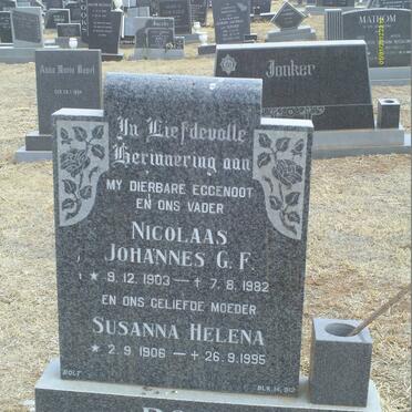 BOTHA Nicolaas Johannes G.F. 1903-1982 &amp; Susanna Helena 1906-1995