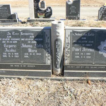 BLIGNAUT Casparus Jacobus 1930-2007 &amp; Johanna Aletta Maria 1940- :: BLIGNAUT Daniel Jeremia 1964-1990