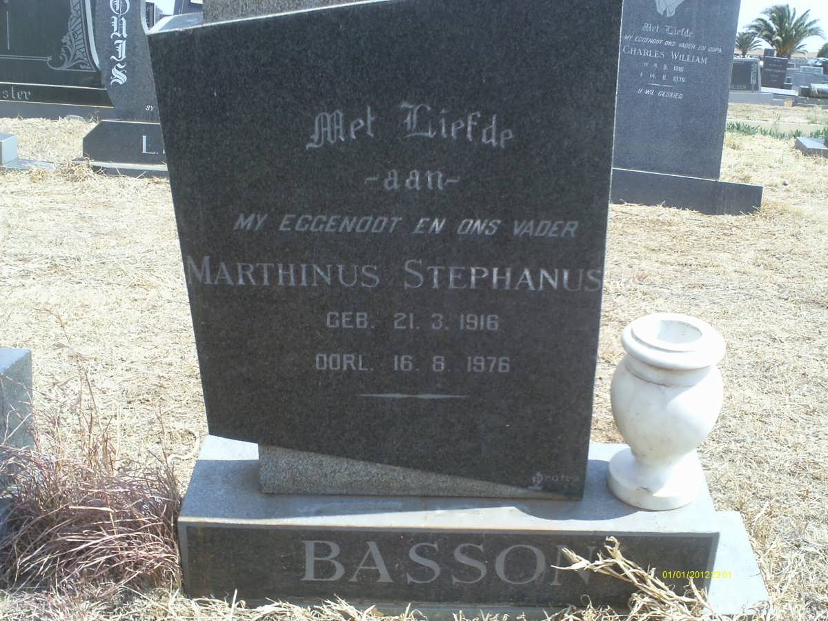 BASSON Marthinus Stephanus 1916-1976
