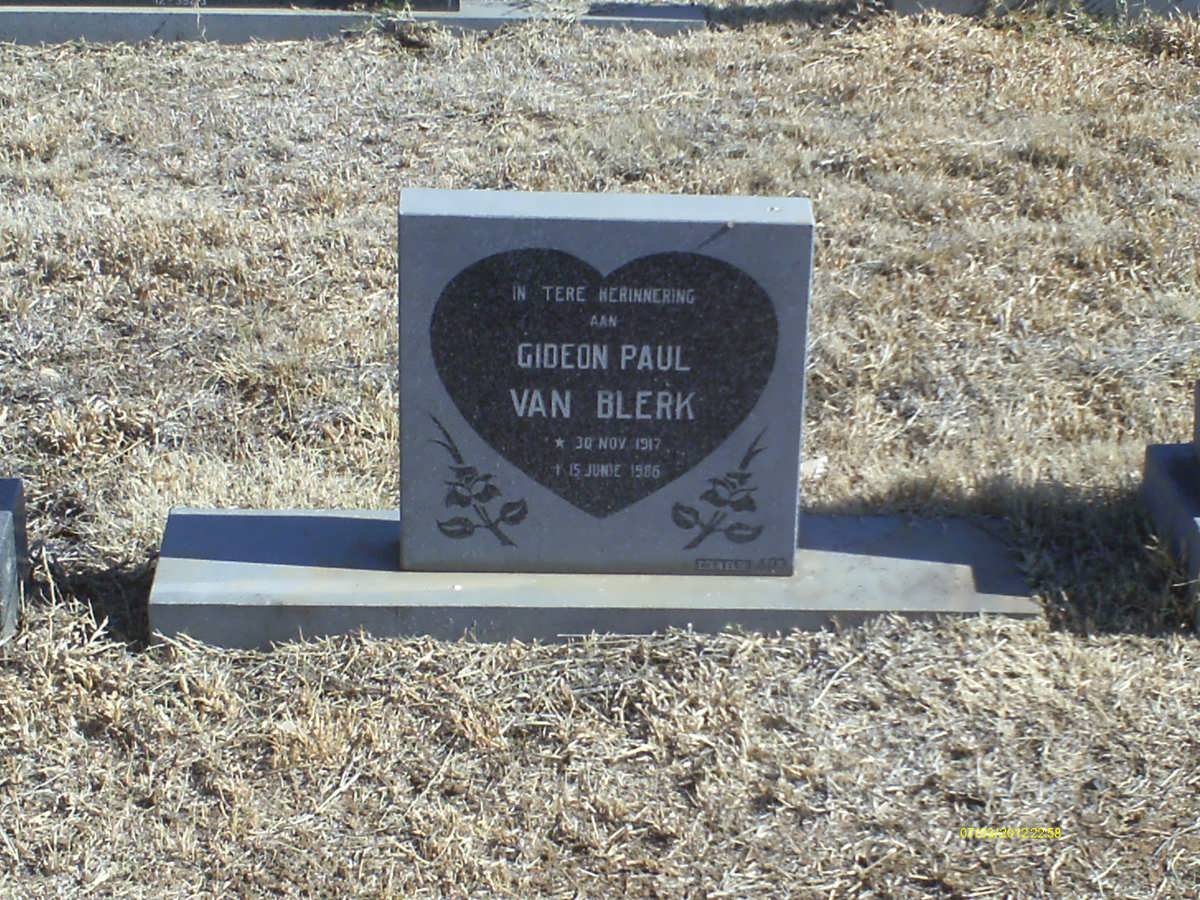 BLERK Gideon Paul, van 1917-1986