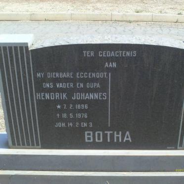 BOTHA Hendrik Johannes 1896-1976