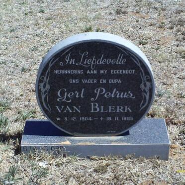 BLERK Gert Petrus, van 1904-1985