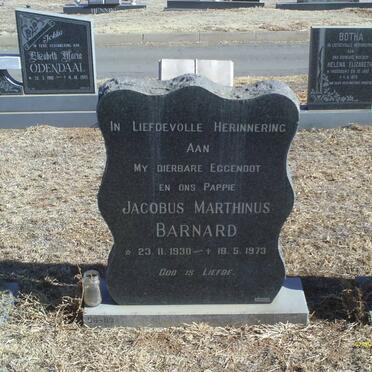 BARNARD Jacobus Marthinus 1930-1973