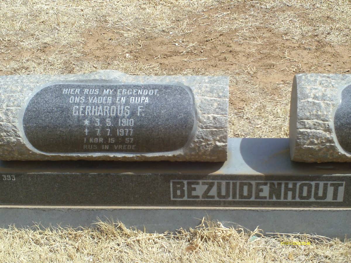 BEZUIDENHOUT Gerhardus F. 1910-1977