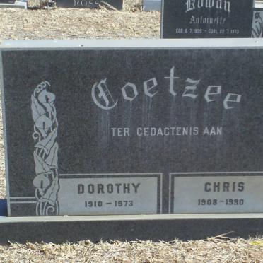 COETZEE Chris 1908-1990 &amp; Dorothy 1910-1973