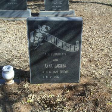 COETSEE Anna Jacoba nee STEYN 1922-2007