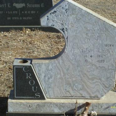 CROUS Christian Frederick 1947-1997