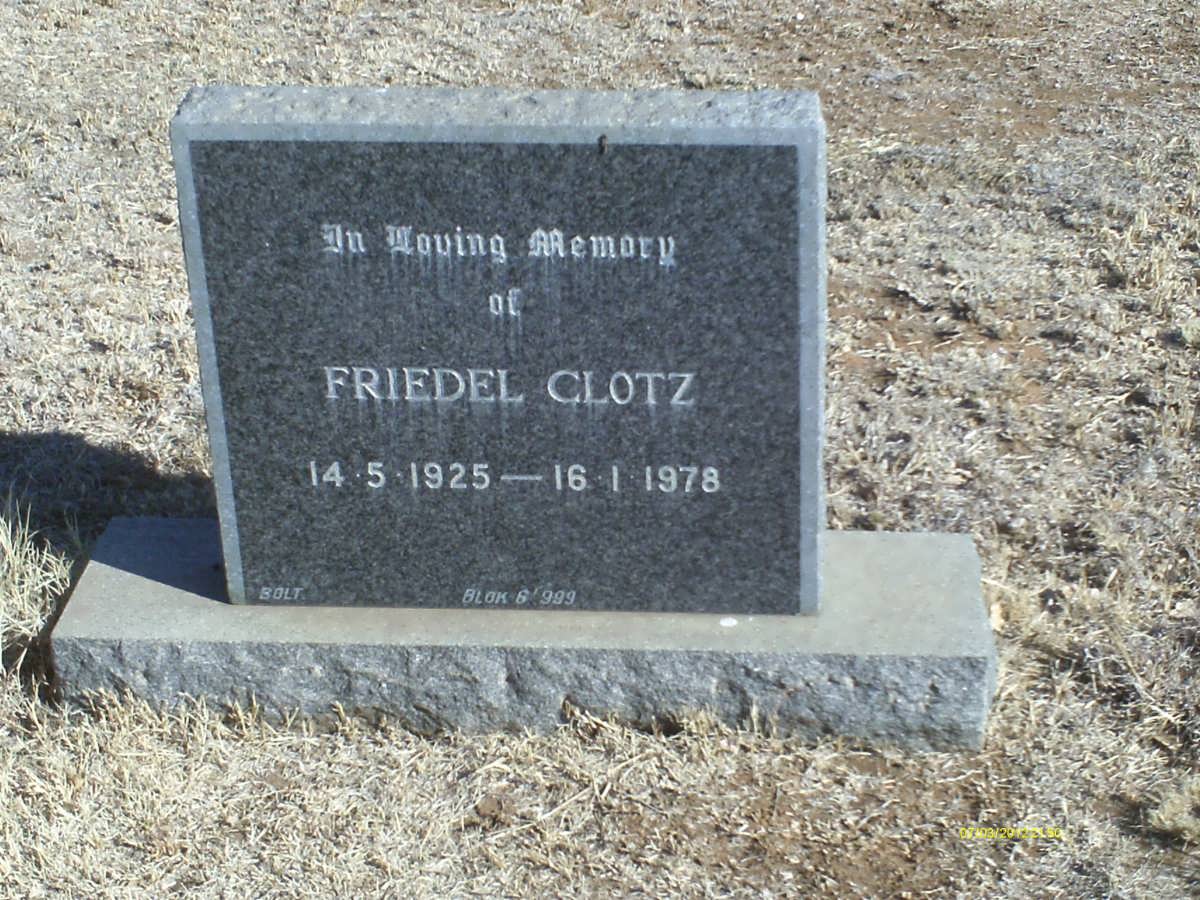 CLOTZ Friedel 1925-1978