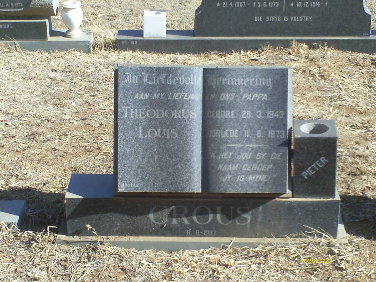 CROUS Theodorus Louis 1943-1973