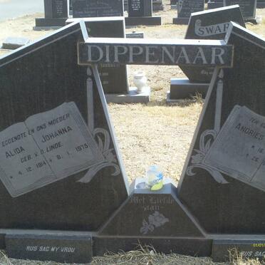 DIPPENAAR Andries Franciscus 1924-1978 &amp; Alida Johanna V.D. LINDE 1914-1975