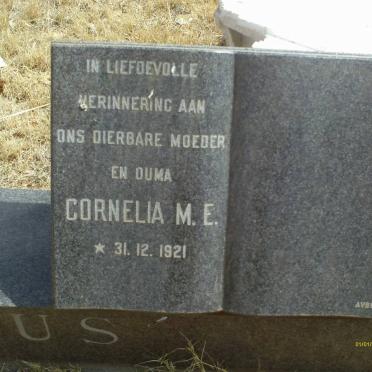 ERASMUS Cornelia M.E. 1921-