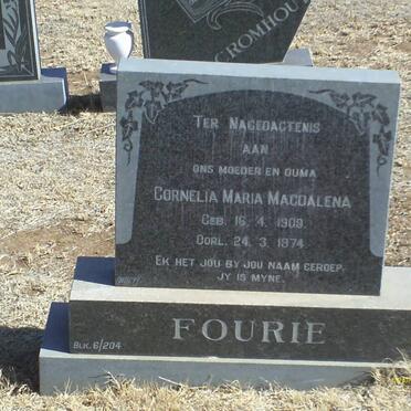 FOURIE Cornelia Maria Magdalena 1909-1974