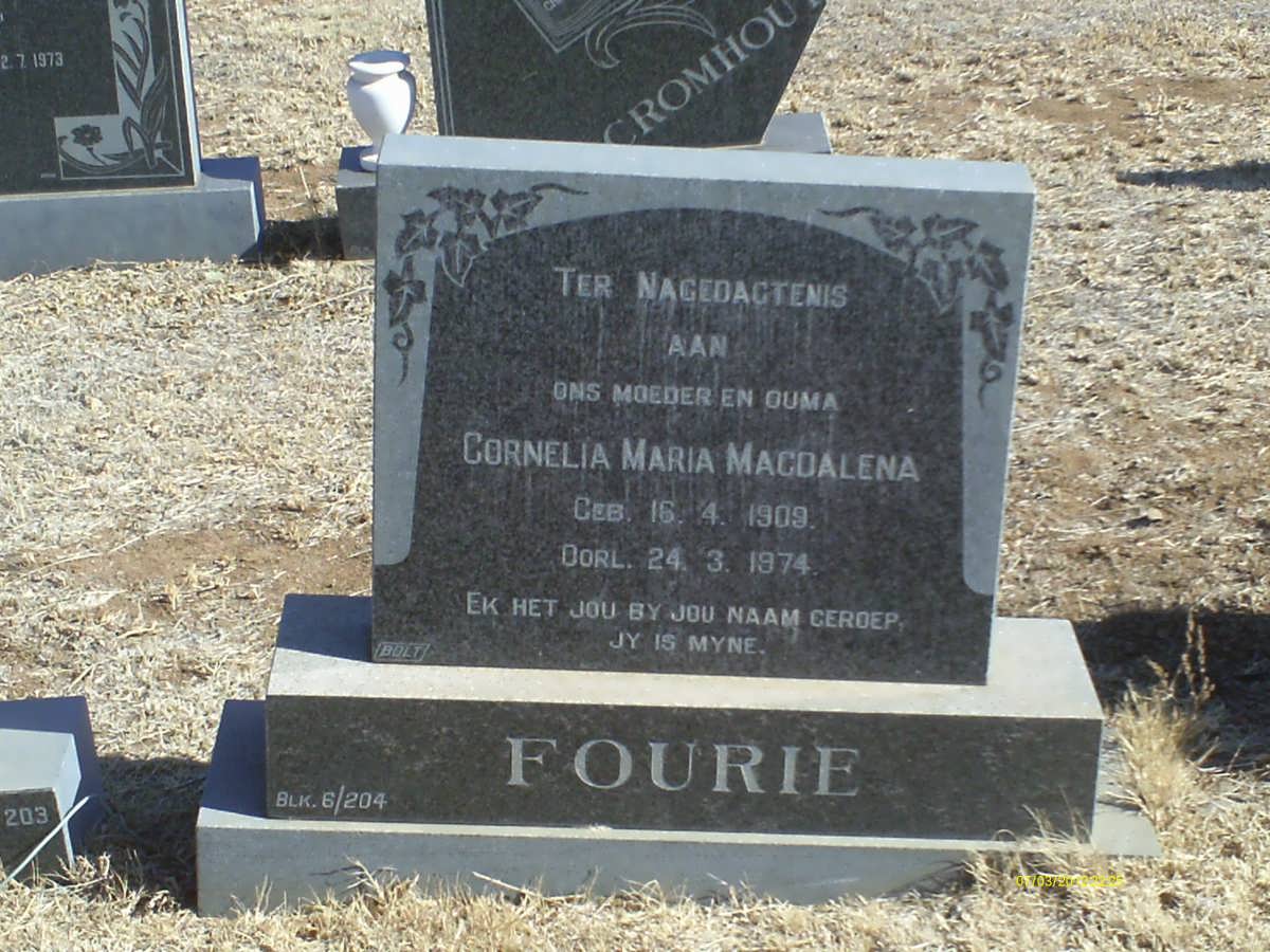 FOURIE Cornelia Maria Magdalena 1909-1974