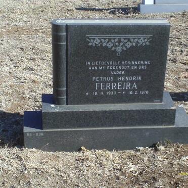 FERREIRA Petrus Hendrik 1933-1976