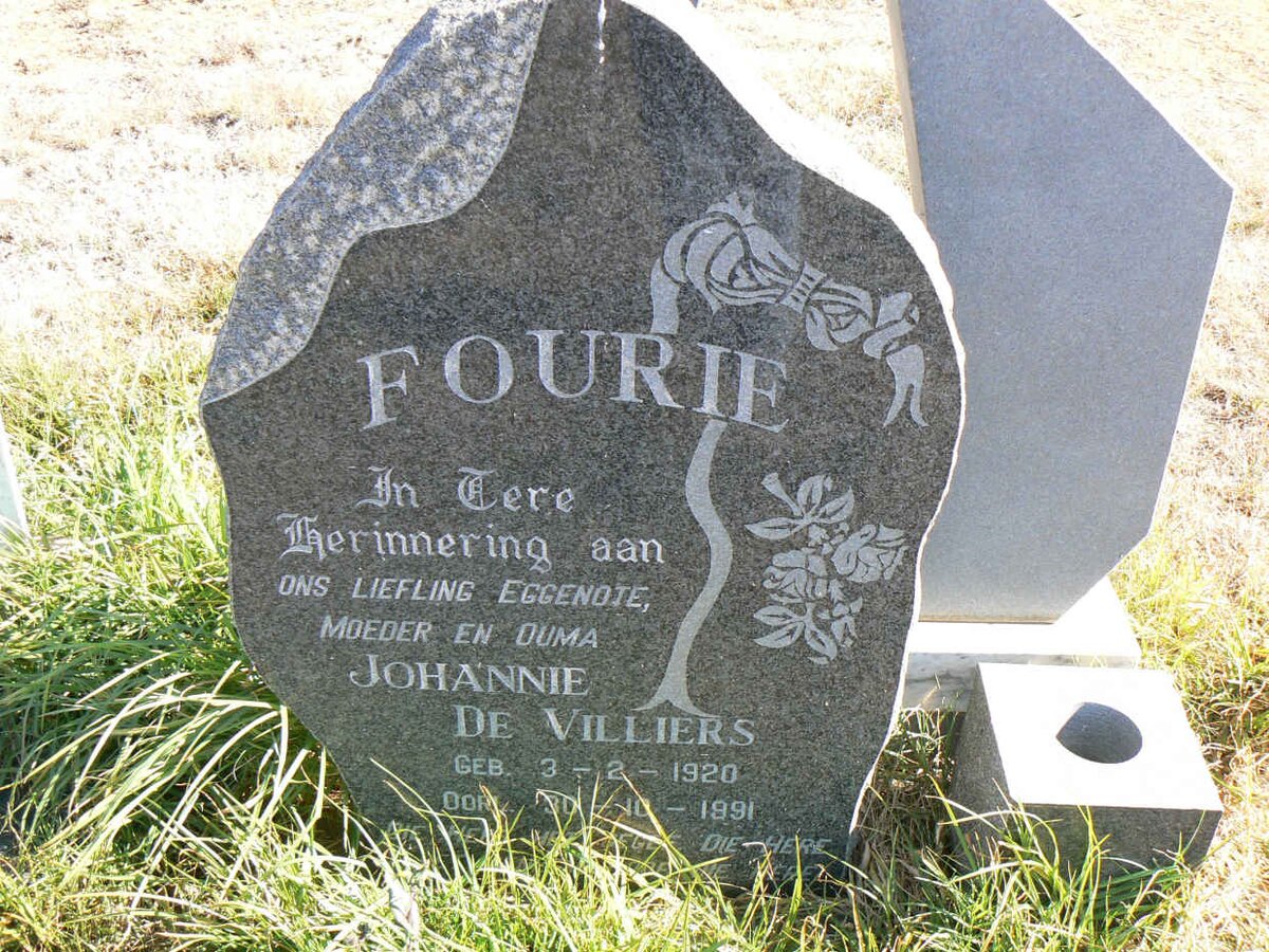 FOURIE Johannie De Villiers 1920-1991