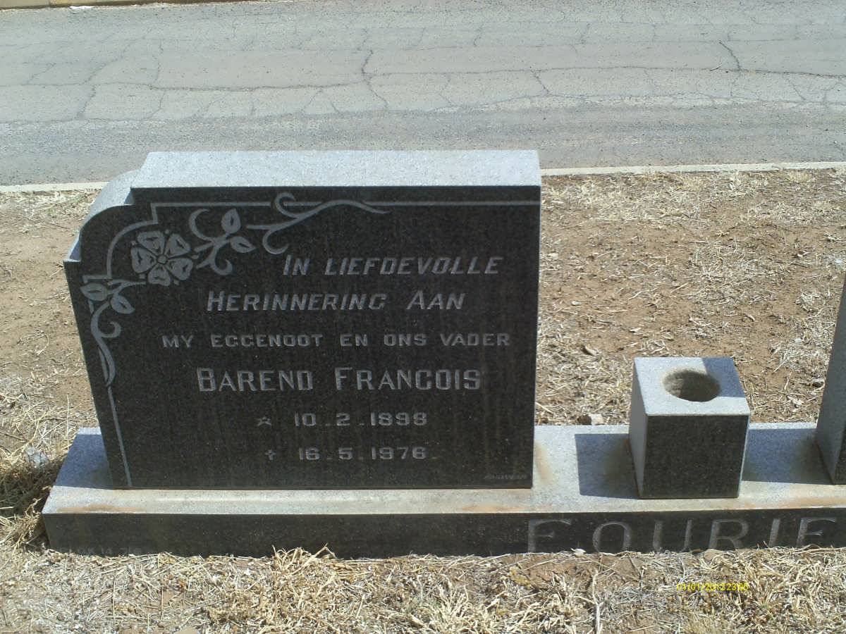 FOURIE Barend Francois 1899-1976