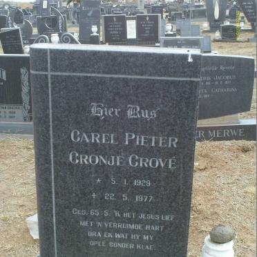GROVE Carel Pieter Cronje 1929-1977