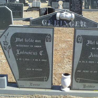 GERINGER Lodewicus C. 1921-1982 &amp; Anna K. 1929-
