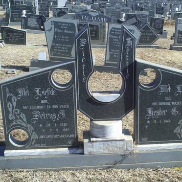 GERBER Petrus J. 1935-1982 &amp; Hester C. 1940-