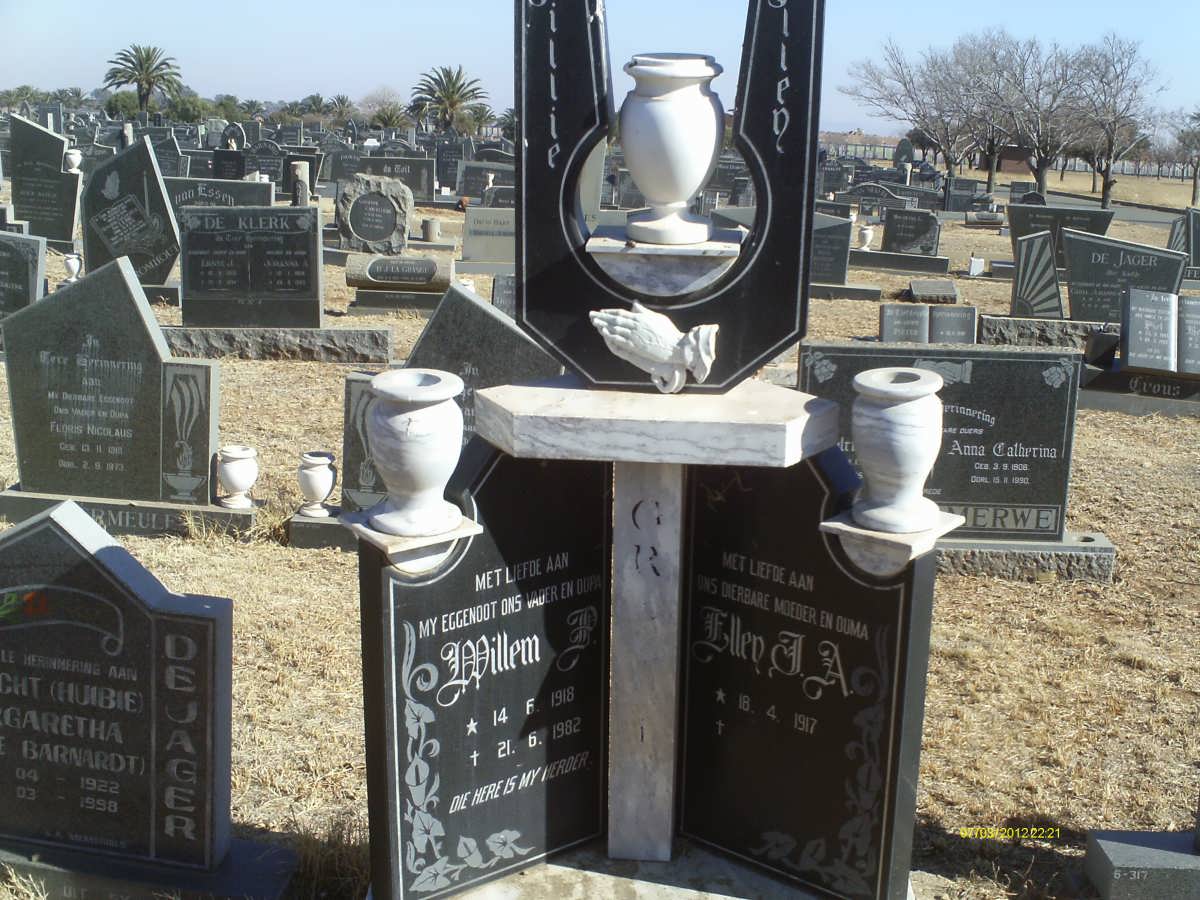 GREYLING Willem P. 1918-1982 &amp; Ellen J.A. 1917-