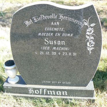 HOFFMAN Susan nee MACHIN 1939-1991