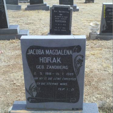 HORAK Jacoba Magdalena nee ZANDBERG 1918-1989