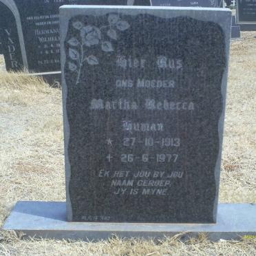 HUMAN Martha Rebecca 1913-1977