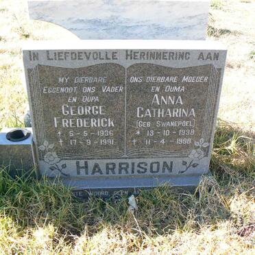 HARRISON George Frederick 1936-1991 &amp; Anna Catharina SWANEPOEL 1938-1998