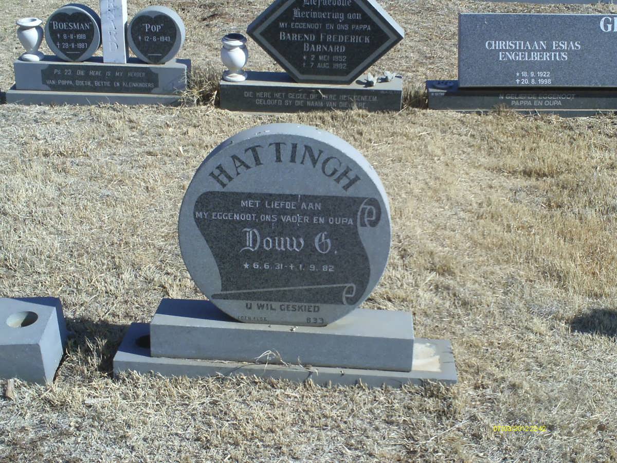 HATTINGH Douw G. 1931-1982