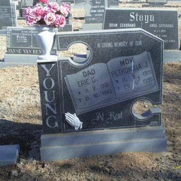 YOUNG Eric G. 1910-1983 &amp; Petronella J. 1919 1995