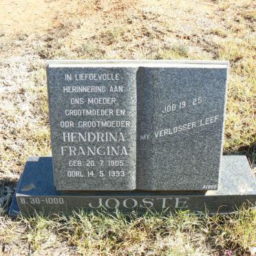 JOOSTE Hendrina Francina 1905-1993