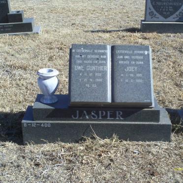 JASPER Uwe Gunther 1933-1986 &amp; Joey 1921-1982