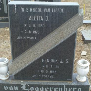 LOGGERENBERG Hendrik J.S., van 1911-1988 &amp; Aletta D. 1920-1976