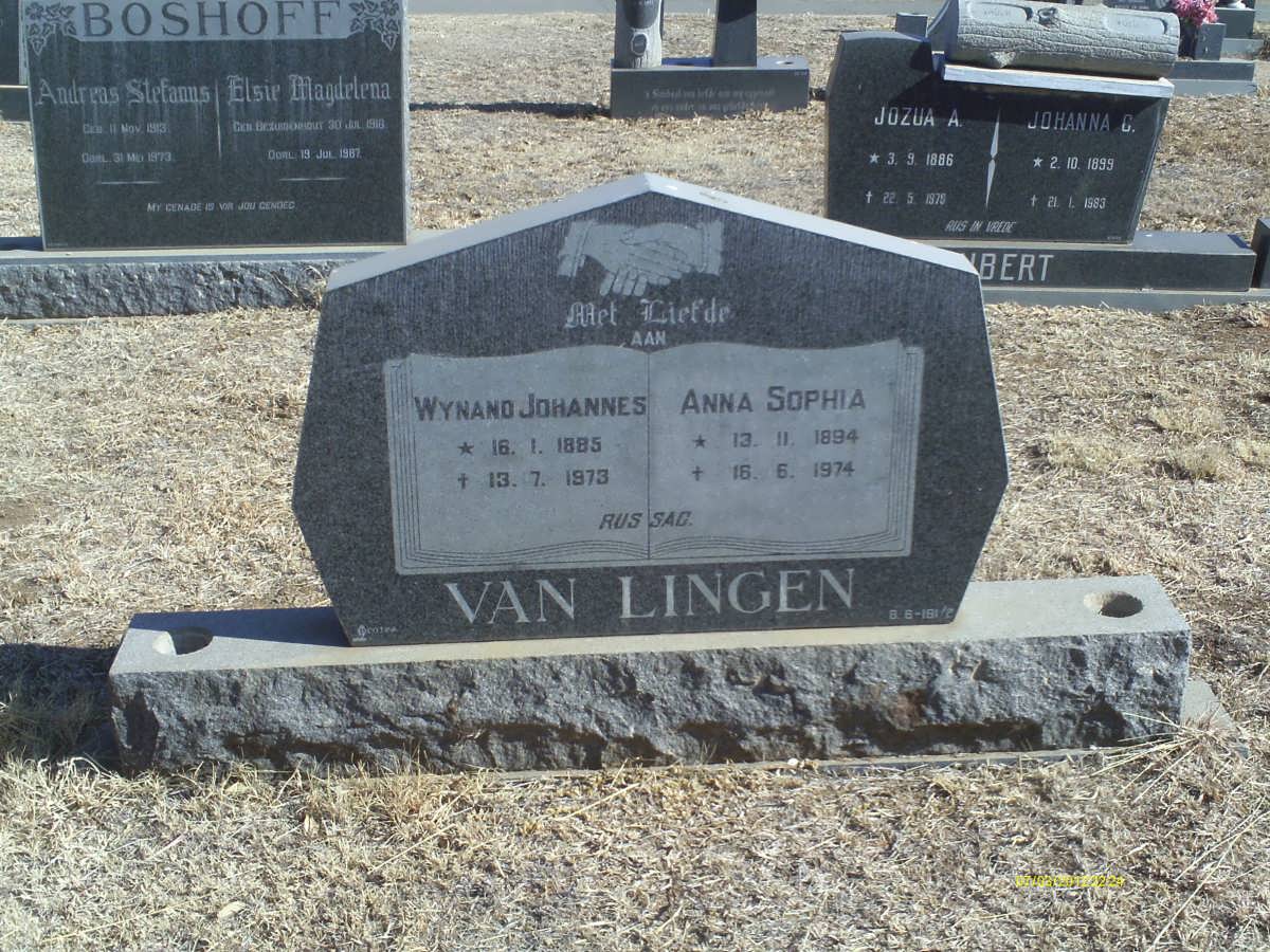 LINGEN Wynand Johannes, van 1885-1973 &amp; Anna Sophia 1894-1974