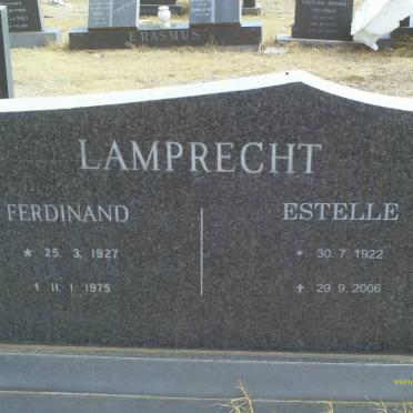 LAMPRECHT Ferdinand 1917-1975 &amp; Estelle 1922-2006
