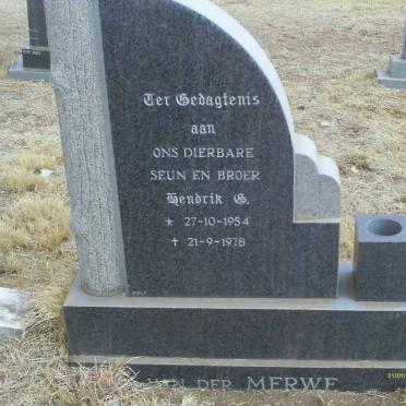 MERWE Hendrik G., van der 1954-1978