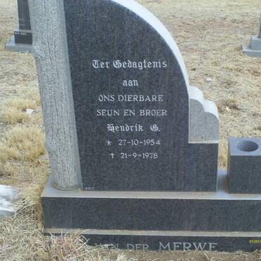 MERWE Hendrik G., van der 1954-1978