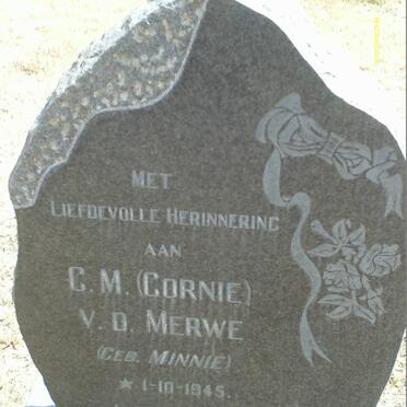 MERWE C.M., v.d. nee MINNIE 1945-1975
