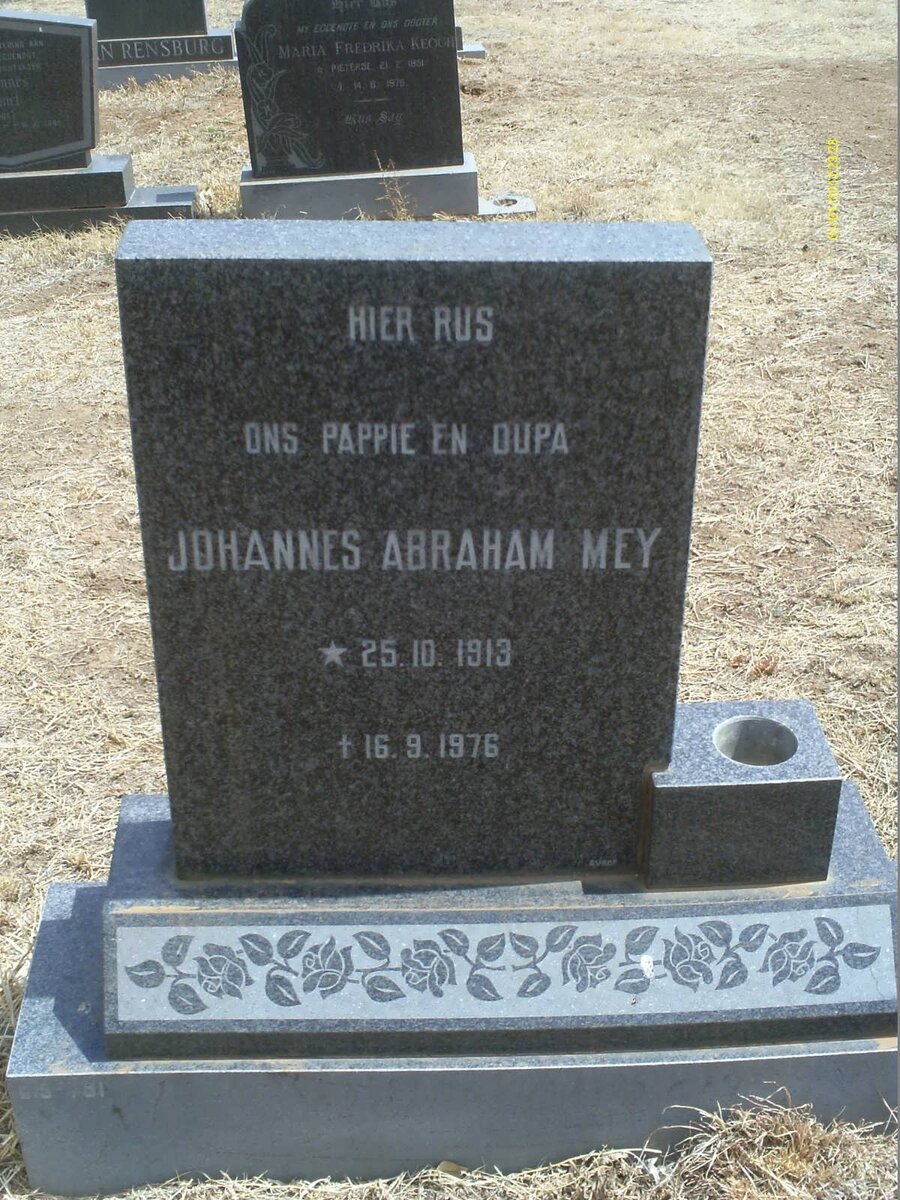 MEY Johannes Abraham 1913-1976