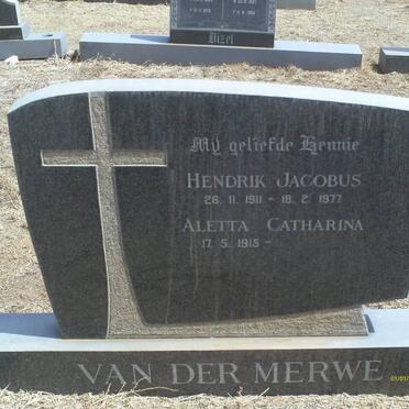 MERWE Hendrik Jacobus, van der 1911-1977 &amp; Aletta Catharina 1915-