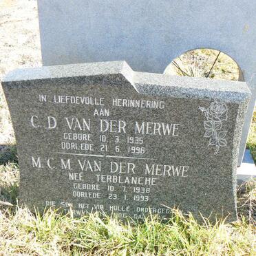 MERWE C.D., van der 1935-1996 &amp; M.C.M. TERBLANCHE 1938-1993