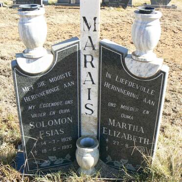 MARAIS Solomon Esias 1926-1993 &amp; Martha Elizabeth 1930-