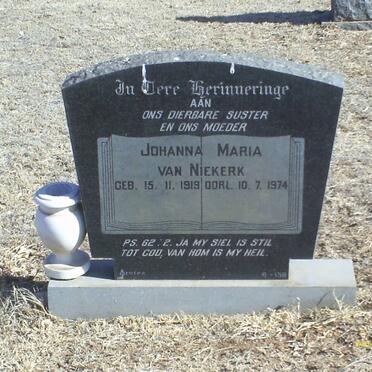 NIEKERK Johanna Maria, van 1919-1974