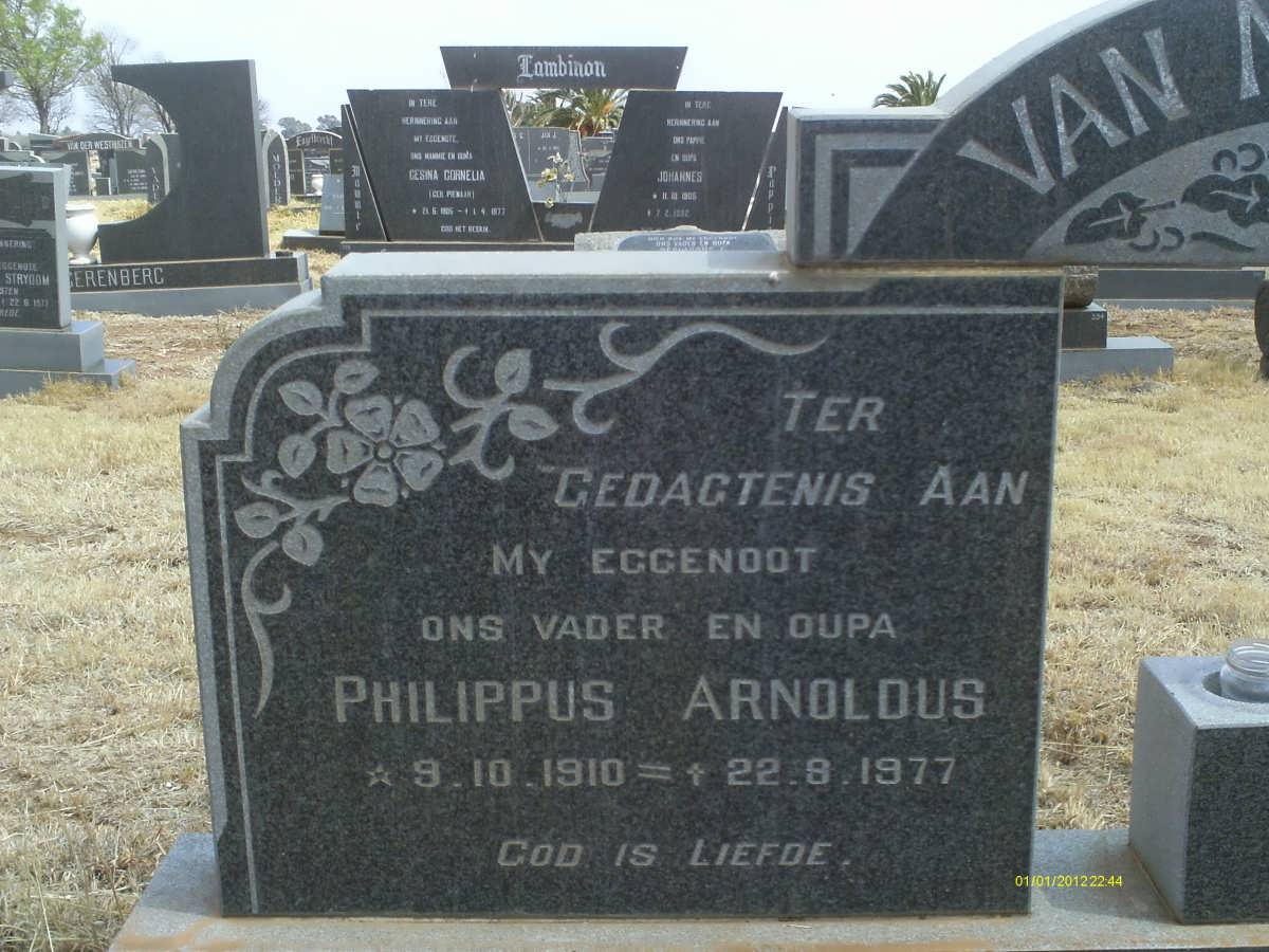 NIEKERK Philippus Arnoldus, van 1910-1977