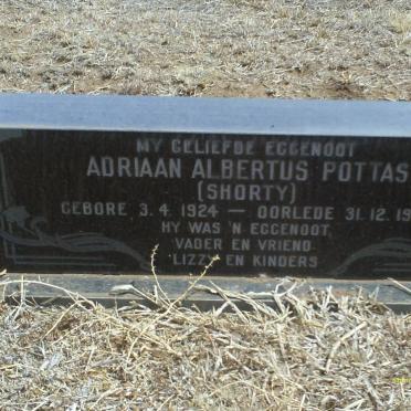 POTTAS Adriaan Albertus 1924-1976