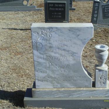 PIENAAR Jacomina S. 1931-1982