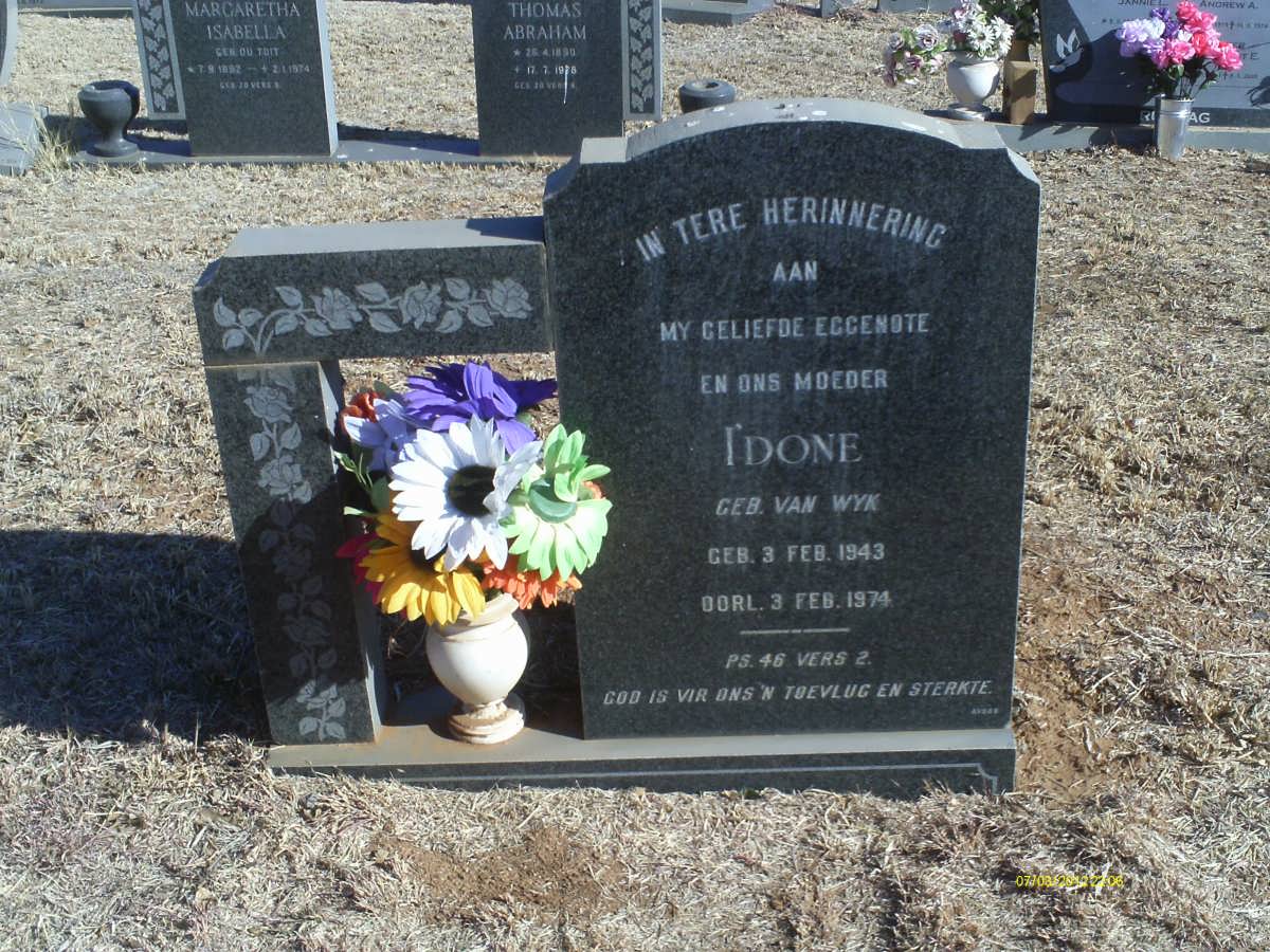 PIETERSE Idone nee VAN WYK 1943-1974